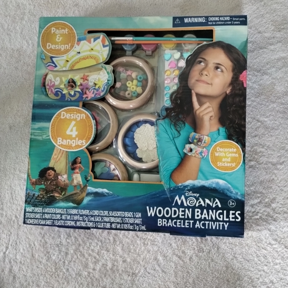 Wooden Bangles Bracelet Activity Set - Blue and Brown